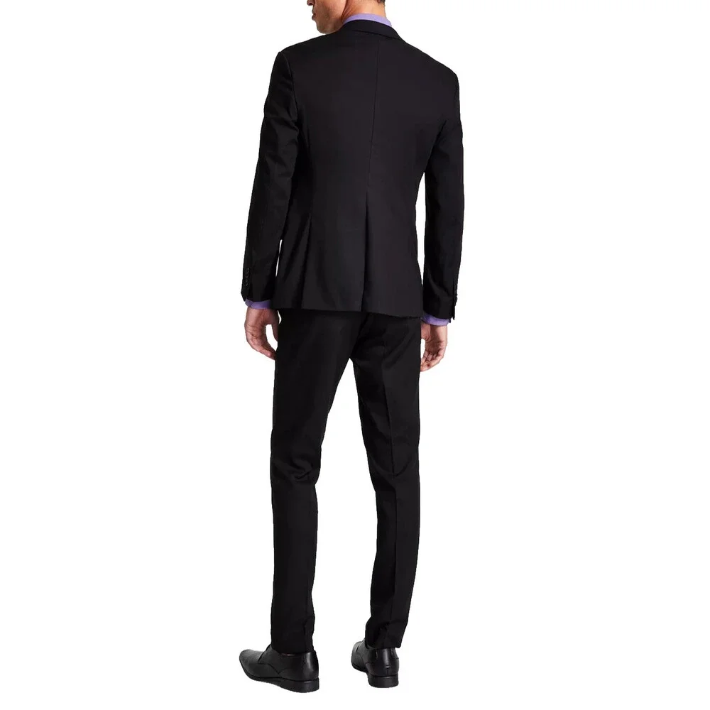 Kenneth Cole Men's Suit 38R 31x32 Black Ready Flex Slim Fit Stretch 2-Piece NWT